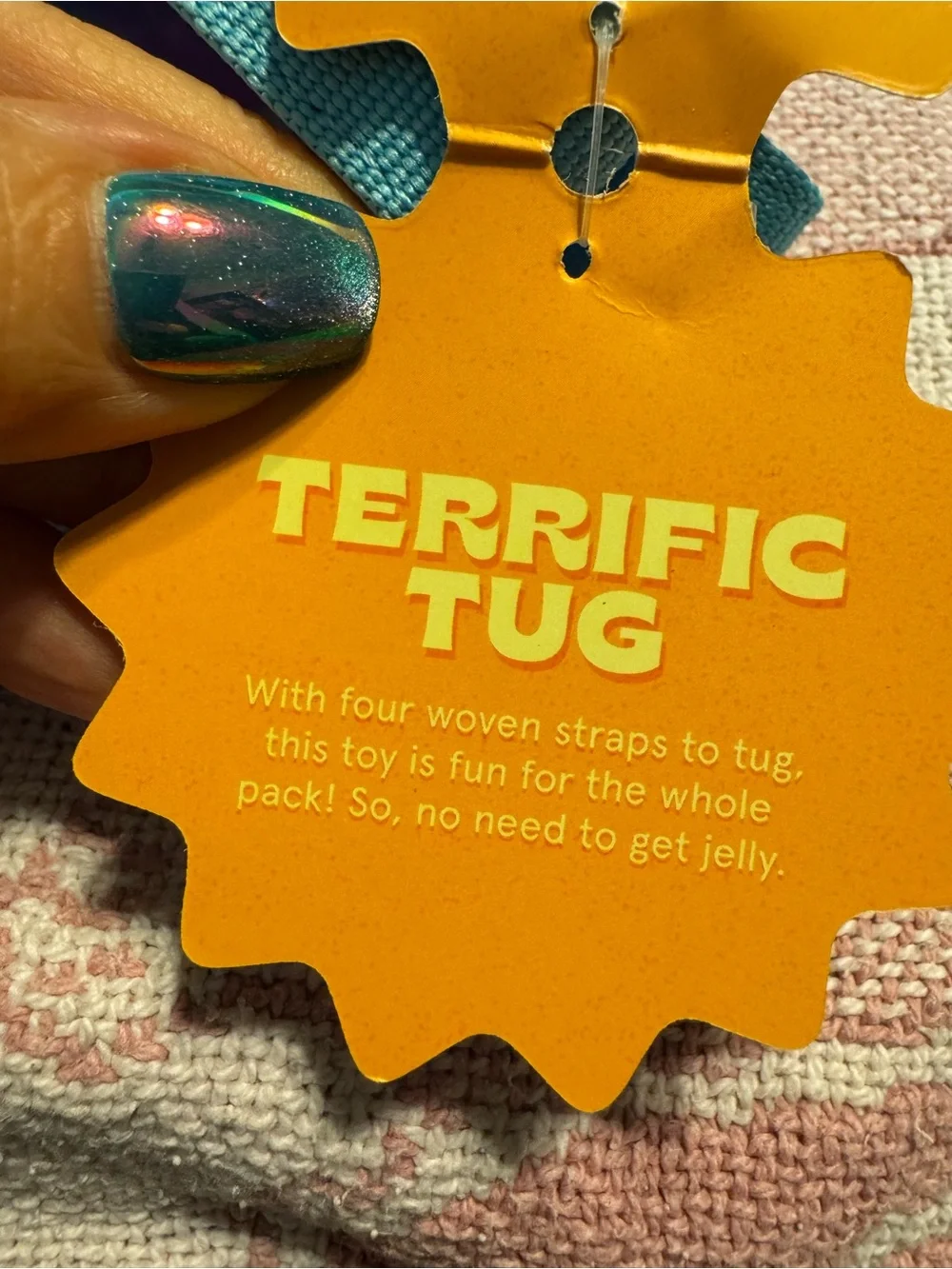 Bark Box Super Chewer L Dog Toy Jelly Fetch tug, bounce